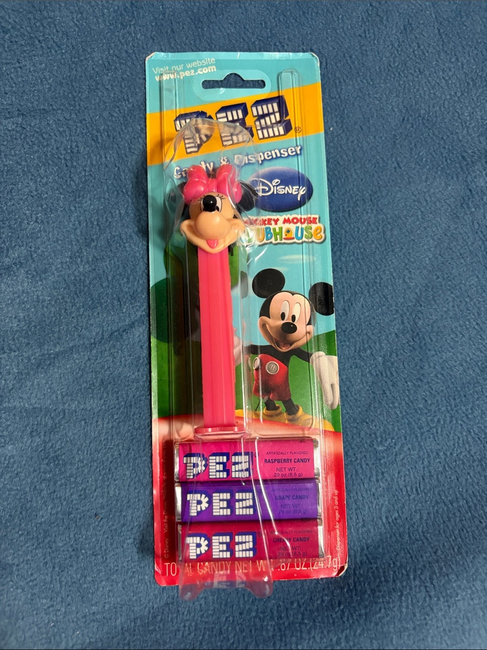 Disney Minnie Mouse Pink PEZ Dispenser with Candy Rolls- COLLECTING PURPOSES ONL